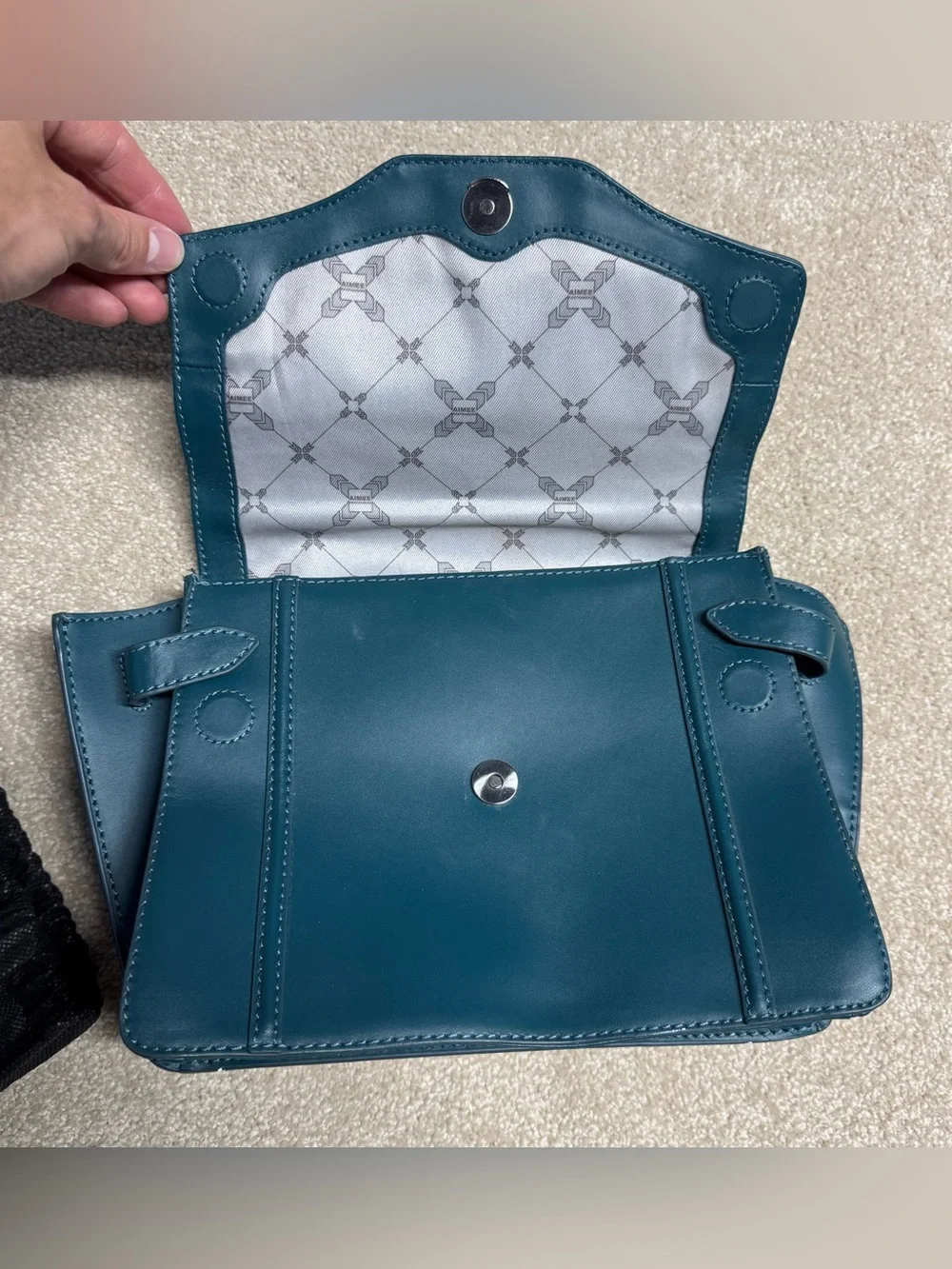 NEW Aimee Kestenberg Phoenix Blue Green Leather Crossbody Shoulder Bag Purse